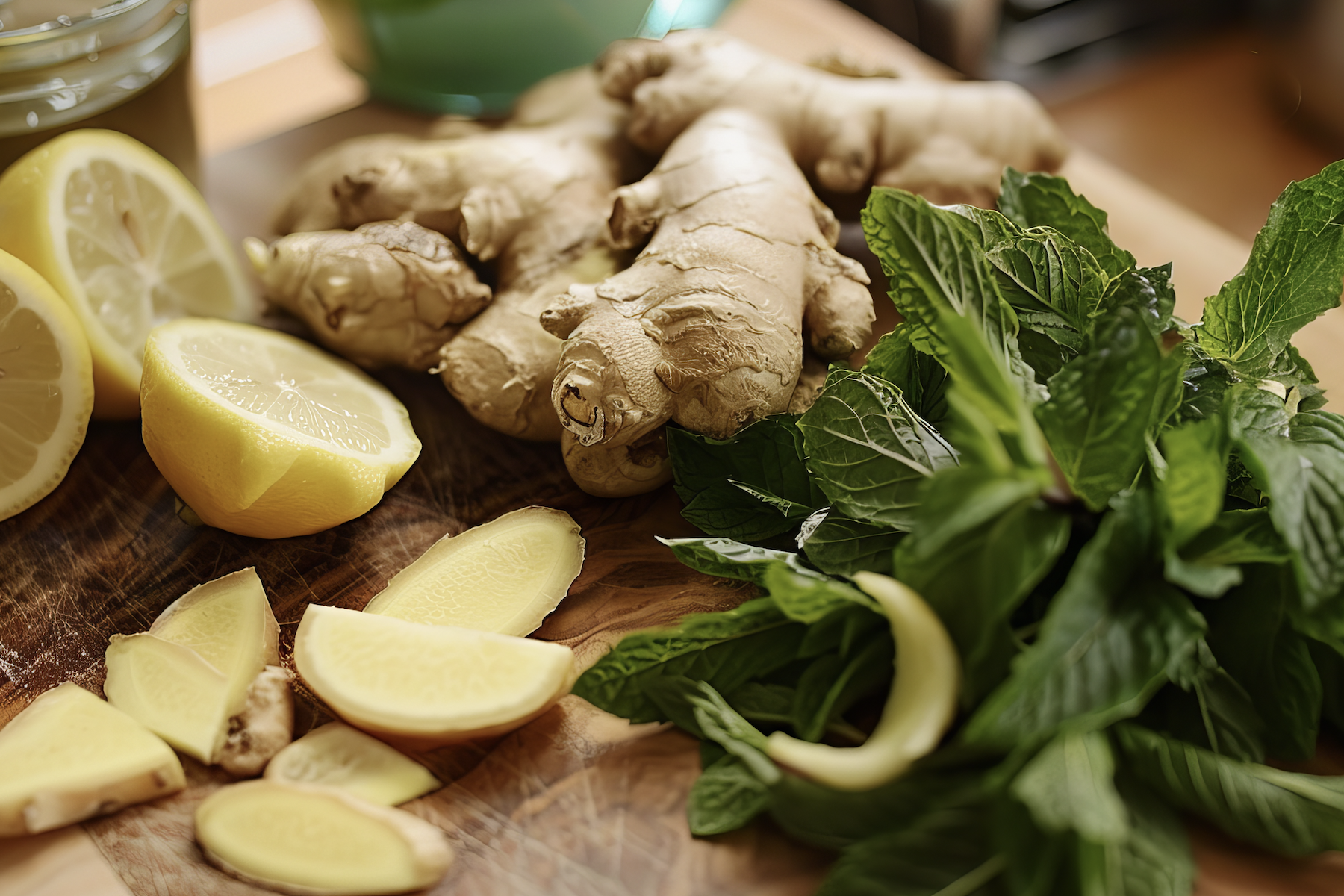 Hydration Hacks Lemon Ginger Mint Tea